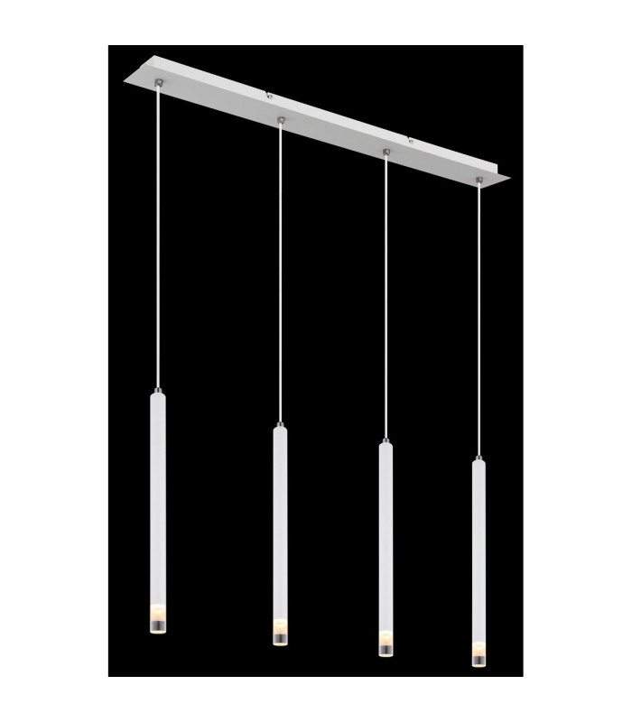 Ryan Bar Pendant Ceiling Light White Matt 4x G9-4