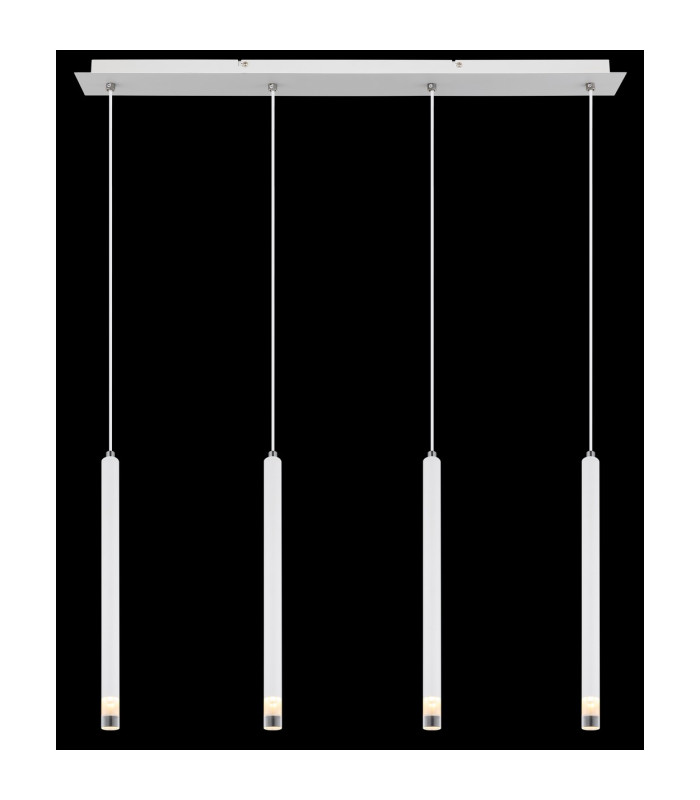Ryan Bar Pendant Ceiling Light White Matt 4x G9-5