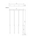 Ryan Bar Pendant Ceiling Light White Matt 4x G9-7