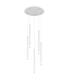 Ryan Cluster Pendant Ceiling Light White Matt 5x G9-1