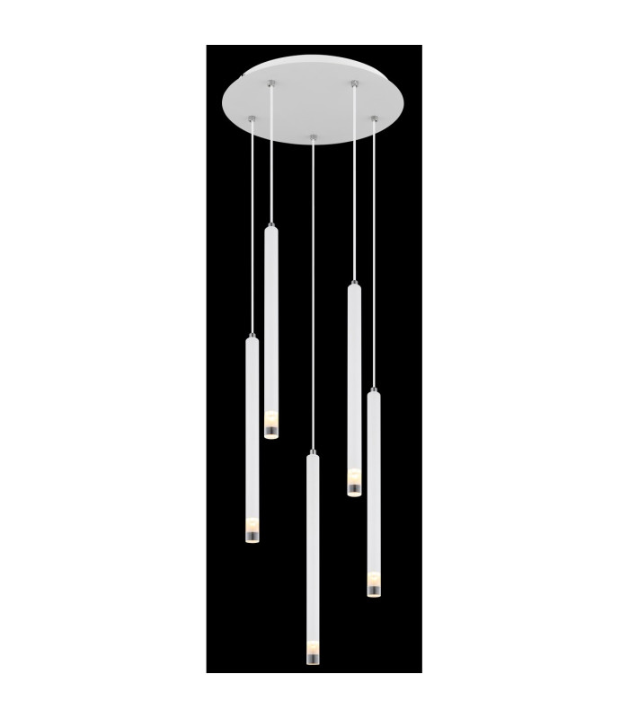 Ryan Cluster Pendant Ceiling Light White Matt 5x G9-3