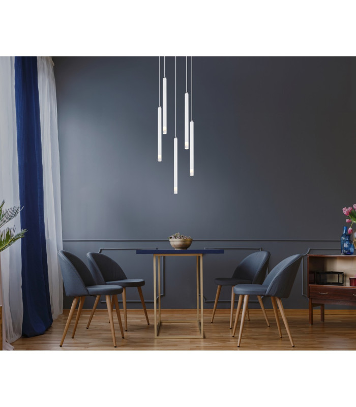 Ryan Cluster Pendant Ceiling Light White Matt 5x G9-4