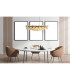 Udo Bar Pendant Ceiling Light Matt Black Balls Amber Glass Shade 6x E14-6