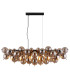 Udo Bar Pendant Ceiling Light Matt Black Balls Smoke Glass Shade 6x E14-3