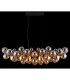 Udo Bar Pendant Ceiling Light Matt Black Balls Smoke Glass Shade 6x E14-5