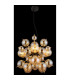 Udo Globe Pendant Ceiling Light Matt Black Balls Amber Glass Shade 4x E27-4