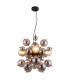 Udo Globe Pendant Ceiling Light Matt Black Balls Smoke Glass Shade 4x E27-1