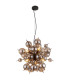 Udo Globe Pendant Ceiling Light Matt Black Balls Smoke Glass Shade 6x E14-1
