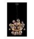 Udo Globe Pendant Ceiling Light Matt Black Balls Smoke Glass Shade 6x E14-4