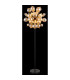 Udo Multi Arm Floor Lamp Matt Black Balls Amber Glass Shade 6x E14-4