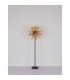 Udo Multi Arm Floor Lamp Matt Black Balls Amber Glass Shade 6x E14-8