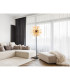 Udo Multi Arm Floor Lamp Matt Black Balls Amber Glass Shade 6x E14-9