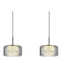 Fogsy Bar Pendant Ceiling Light Matt Black Smoke Glass Shade 4x LED 4000K-4