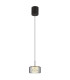 Fogsy Slim Pendant Ceiling Light Matt Black Smoke Glass Shade LED 4000K-1