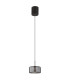 Fogsy Slim Pendant Ceiling Light Matt Black Smoke Glass Shade LED 4000K-2