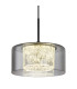 Fogsy Slim Pendant Ceiling Light Matt Black Smoke Glass Shade LED 4000K-3