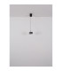 Fogsy Slim Pendant Ceiling Light Matt Black Smoke Glass Shade LED 4000K-6