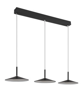 Lampone Bar Pendant Ceiling Light Matt Black 3x LED 4000K-2