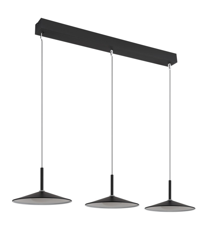 Lampone Bar Pendant Ceiling Light Matt Black 3x LED 4000K-2