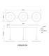 Lampone Bar Pendant Ceiling Light Matt Black 3x LED 4000K-6