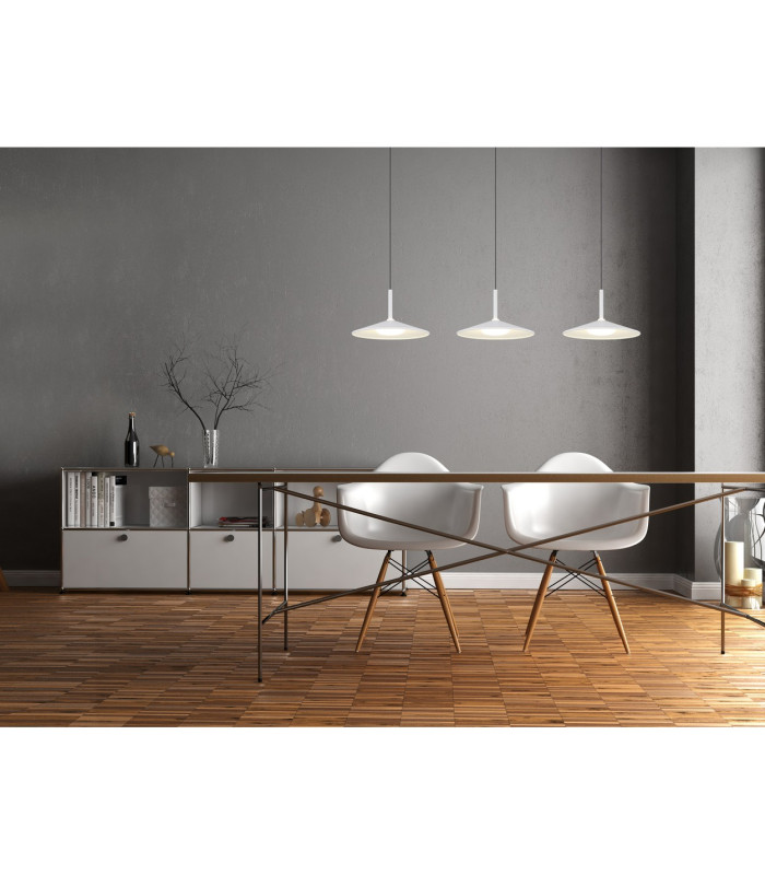 Lampone Bar Pendant Ceiling Light White Matt 3x LED 4000K-5