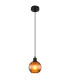 Zumba Dome Pendant Ceiling Light Matt Black Ball Bronze Glass Shade 1x E27-1