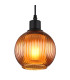 Zumba Dome Pendant Ceiling Light Matt Black Ball Bronze Glass Shade 1x E27-3