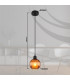 Zumba Dome Pendant Ceiling Light Matt Black Ball Bronze Glass Shade 1x E27-6