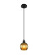Zumba Dome Pendant Ceiling Light Matt Black Ball Green Glass Shade 1x E27-1
