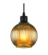 Zumba Dome Pendant Ceiling Light Matt Black Ball Green Glass Shade 1x E27-3