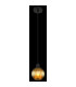 Zumba Dome Pendant Ceiling Light Matt Black Ball Green Glass Shade 1x E27-4