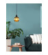 Zumba Dome Pendant Ceiling Light Matt Black Ball Green Glass Shade 1x E27-8