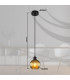 Zumba Dome Pendant Ceiling Light Matt Black Ball Green Glass Shade 1x E27-9