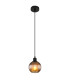Zumba Dome Pendant Ceiling Light Matt Black Ball Glass Shade 1x E27-1