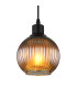 Zumba Dome Pendant Ceiling Light Matt Black Ball Glass Shade 1x E27-3