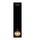 Zumba Dome Pendant Ceiling Light Matt Black Ball Glass Shade 1x E27-4