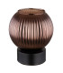 Zumba Globe Table Lamp Matt Black Ball Bronze Glass Shade 1x E27-2