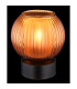 Zumba Globe Table Lamp Matt Black Ball Bronze Glass Shade 1x E27-3