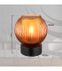 Zumba Globe Table Lamp Matt Black Ball Bronze Glass Shade 1x E27-6