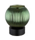 Zumba Globe Table Lamp Matt Black Ball Green Glass Shade 1x E27-2