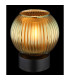 Zumba Globe Table Lamp Matt Black Ball Green Glass Shade 1x E27-4