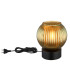 Zumba Globe Table Lamp Matt Black Ball Green Glass Shade 1x E27-5