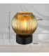 Zumba Globe Table Lamp Matt Black Ball Green Glass Shade 1x E27-7