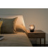 Zumba Globe Table Lamp Matt Black Ball Glass Shade 1x E27-5