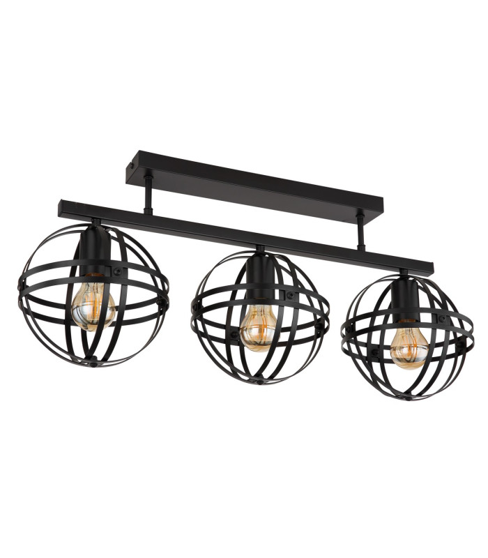 Tamara Semi Flush Ceiling Light Matt Black 3x E27-2