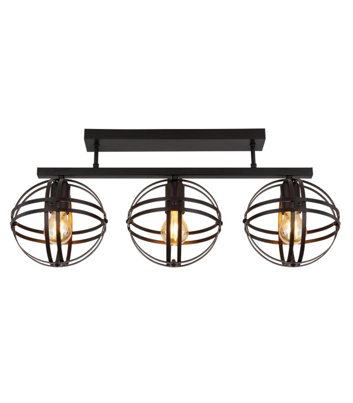 Tamara Semi Flush Ceiling Light Matt Black 3x E27-3