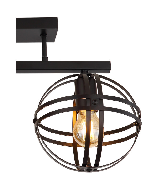 Tamara Semi Flush Ceiling Light Matt Black 3x E27-4