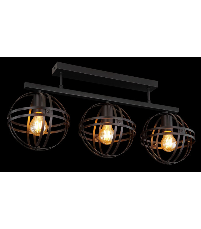 Tamara Semi Flush Ceiling Light Matt Black 3x E27-5