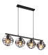 Tamara I Bar Pendant Ceiling Light Matt Black 4x E27-1