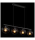 Tamara I Bar Pendant Ceiling Light Matt Black 4x E27-5